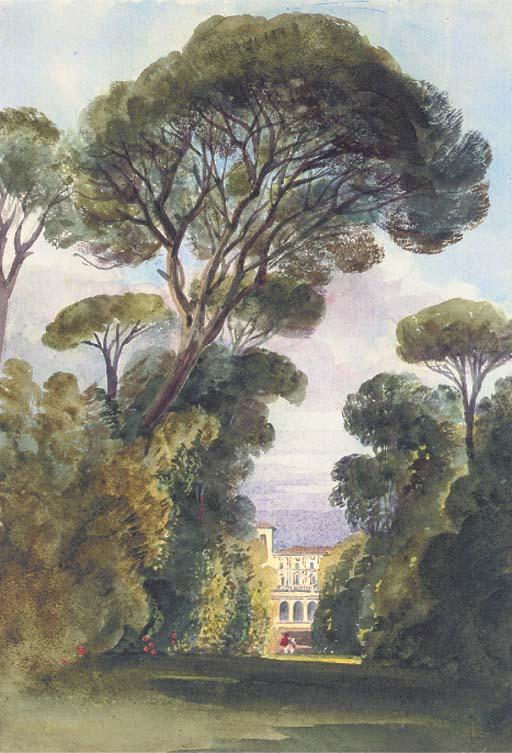 Robert Henry Cheney - The casino of the Villa Borghese, Rome (illustrated); A triumphal arch at the Villa Borghese; and A classical urn in the garden of the Villa Borghese