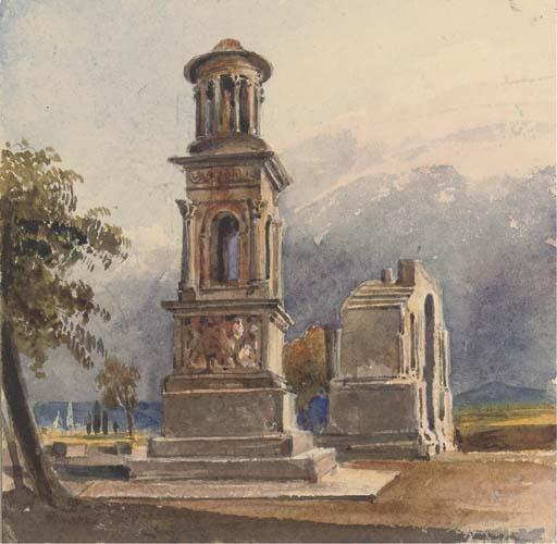 Robert Henry Cheney - The Mausolée des Jules at Saint-Rémy de Provence (illustrated); View near Aubagne, Provence; and A fountain at Aubagne