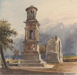 Robert Henry Cheney - The Mausolée des Jules at Saint-Rémy de Provence (illustrated); View near Aubagne, Provence; and A fountain at Aubagne