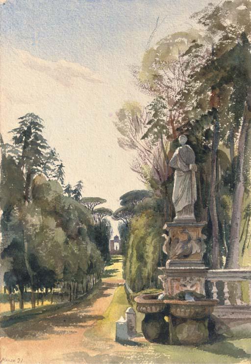 Robert Henry Cheney - The Villa Borghese, Rome (illustrated); The Piazza della Trinita dei Monte, Rome; and The Via Appia, Rome