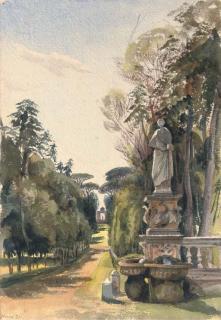 Robert Henry Cheney - The Villa Borghese, Rome (illustrated); The Piazza della Trinita dei Monte, Rome; and The Via Appia, Rome