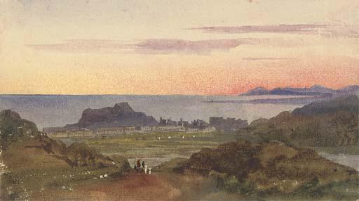 Robert Henry Cheney - View of Nice at sunset (illustrated); and Shipping in the harbour at Savona