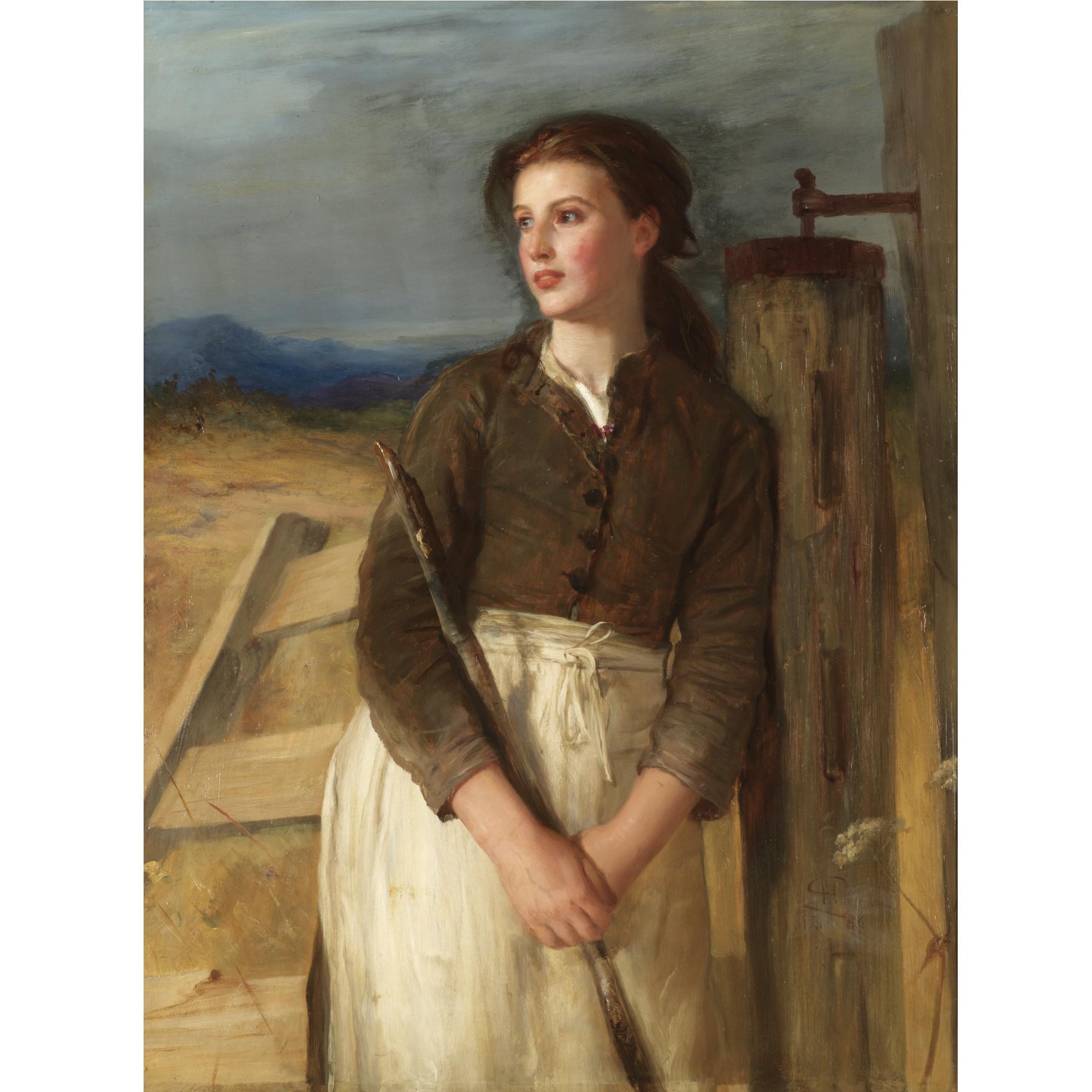 Robert Herdman, R.S.A. - Highland Herd Lass