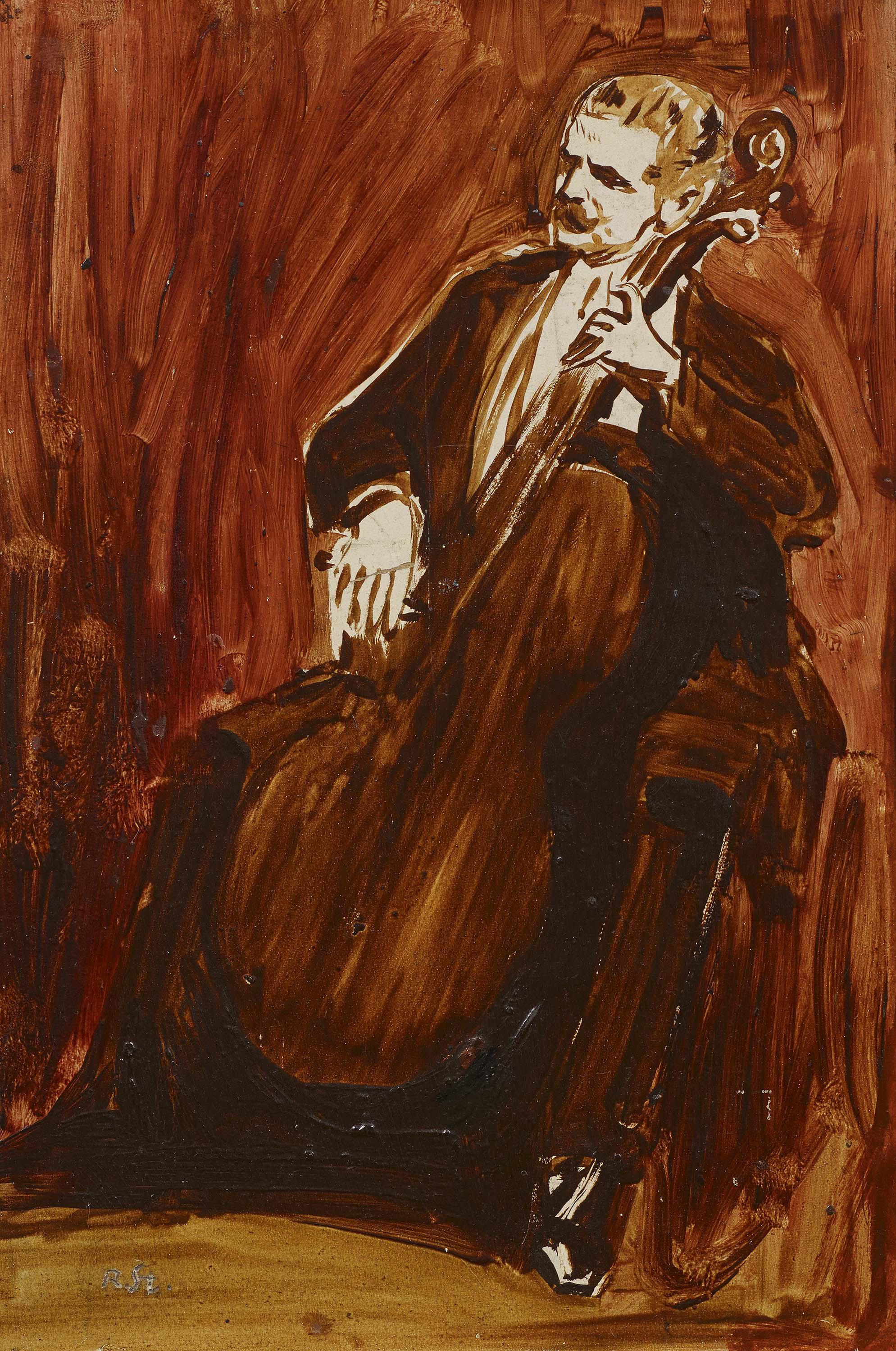 Robert Hermann Sterl - Der Cellist Georg Wille.