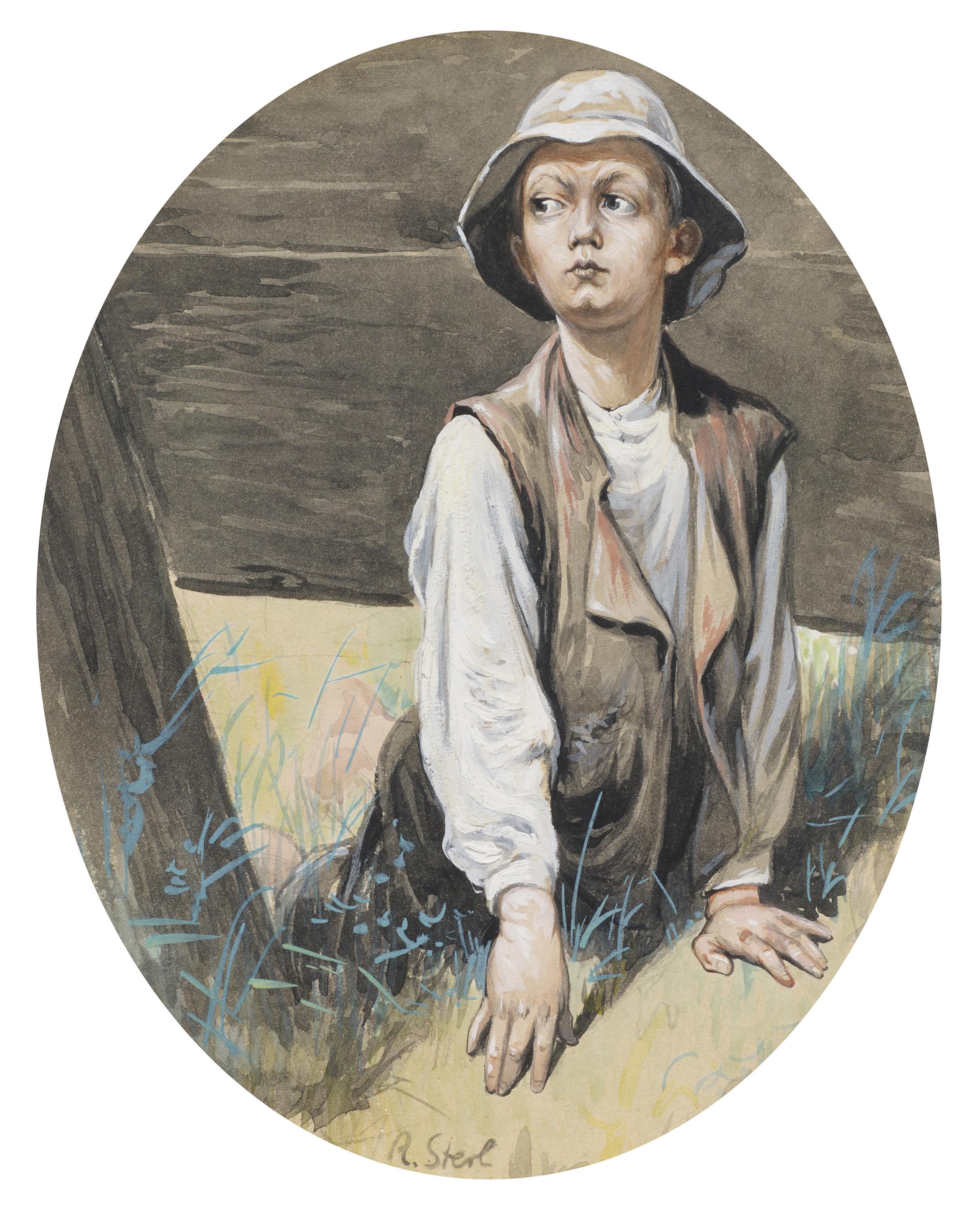 Robert Hermann Sterl - Junge mit Schlapphut.