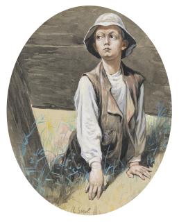 Robert Hermann Sterl - Junge mit Schlapphut.