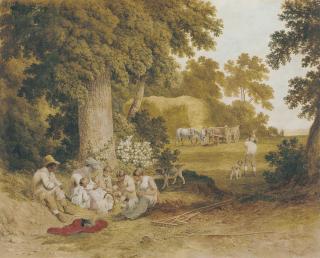 Robert Hills, O.W.S. - Harvesters at rest