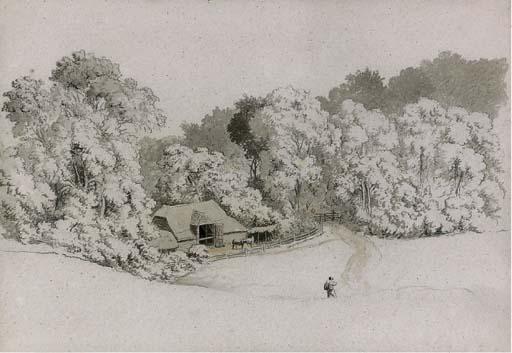 Robert Hills, O.W.S. - Horses In A Farmyard