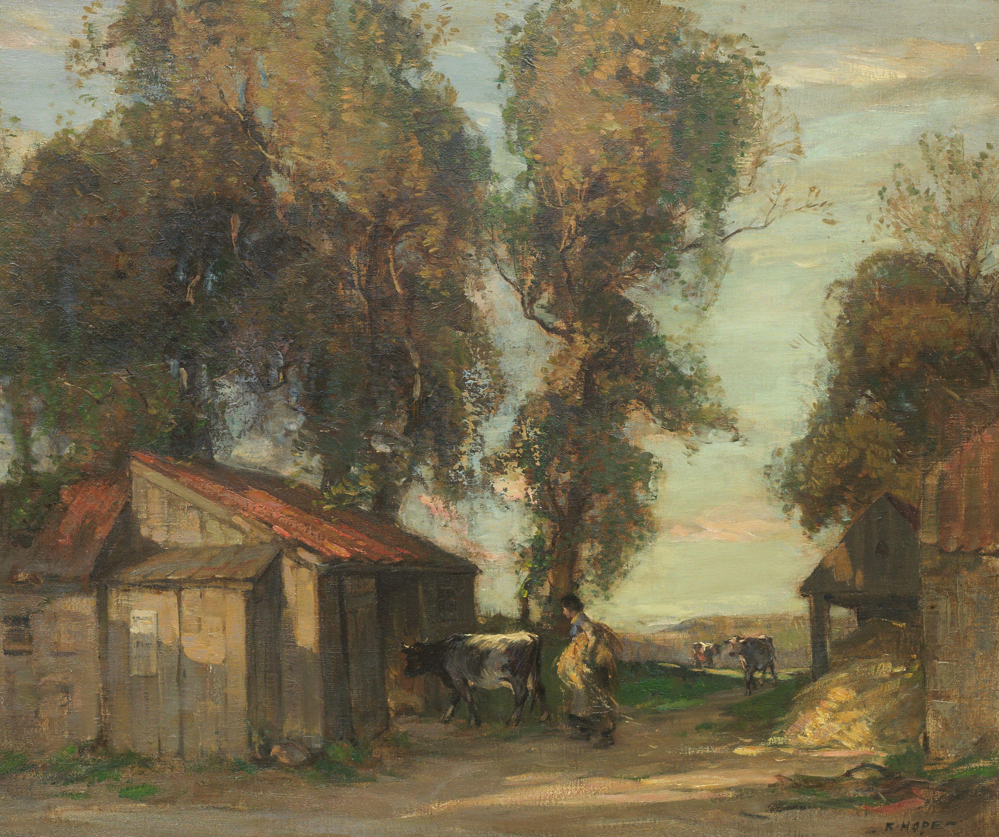 Robert Hope RSA - A farmyard