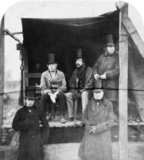Robert Howlett - Group portrait of Isambard Kingdom Brunel and others, circa 1857