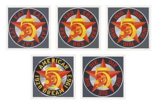 Robert Indiana - American Dream No. 5 (The Golden Five)