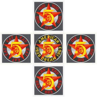 Robert Indiana - American Dream No. 5 (The Golden Five)
