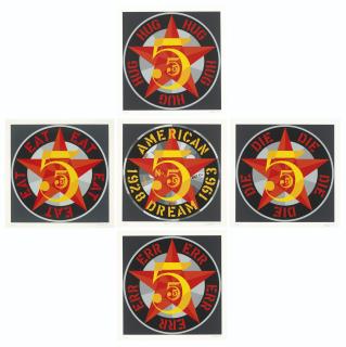 Robert Indiana - American Dream No. 5 (The Golden Five)