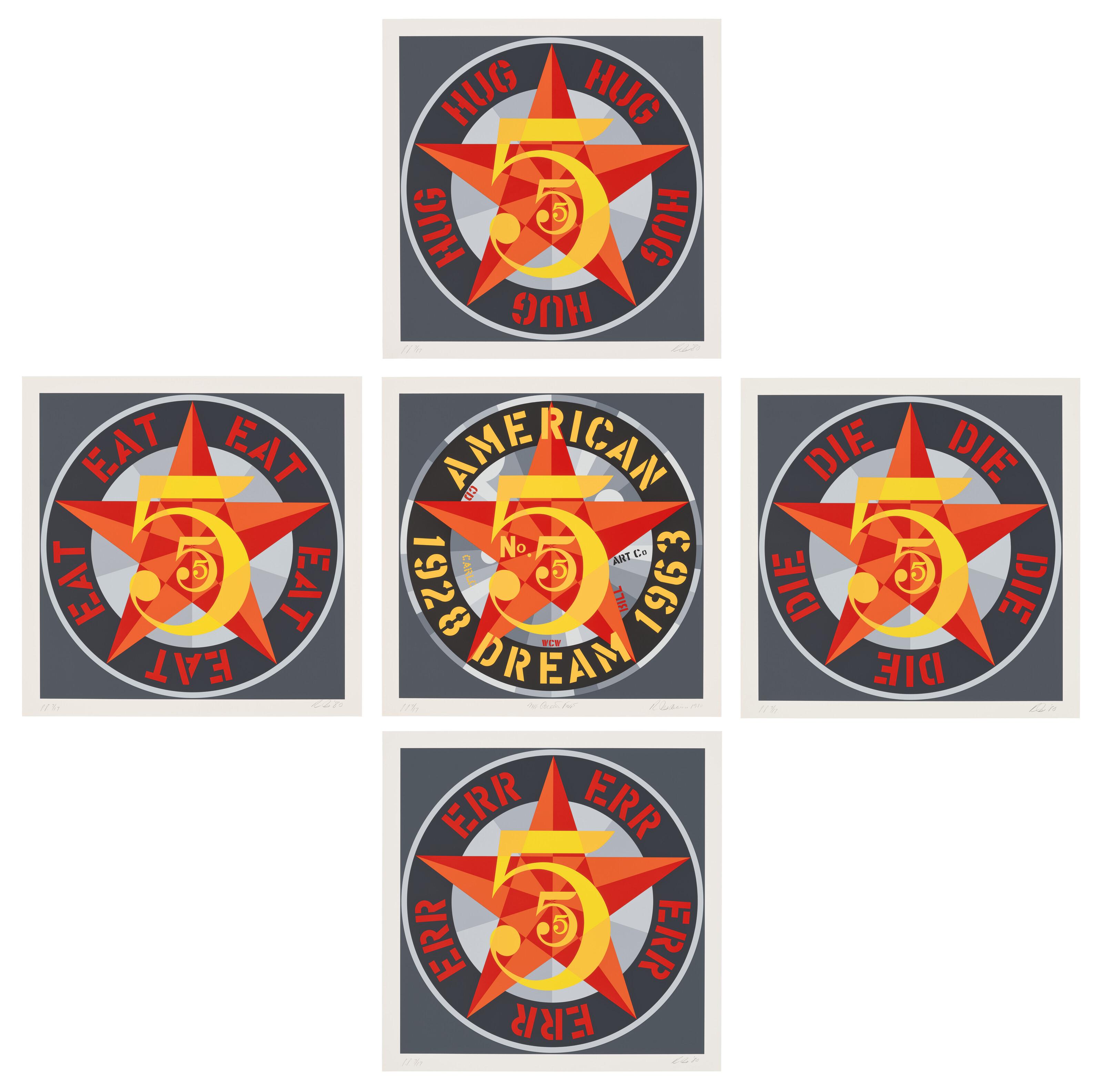 Robert Indiana - American Dreams No. 5 (The Golden Five)