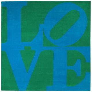 Robert Indiana - Classic Lovesigned; Signed And Numbered 10/125 On The Label, Wool Rug, Executed In 1995 Circa By Master Contemporary Original Artists Rugs, New York