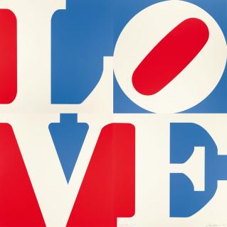 Robert Indiana - Folge von 4 Bll.: Four Panel Love.