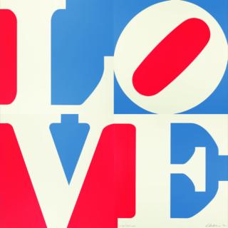 Robert Indiana - Folge von 4 Bll.: Four Panel Love.