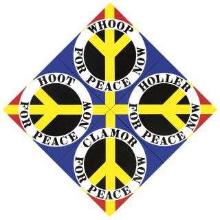 Robert Indiana - Four Diamond Piece (Blue)