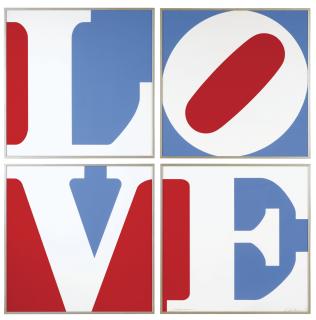 Robert Indiana - Four Panel Love (Sheehan 75)