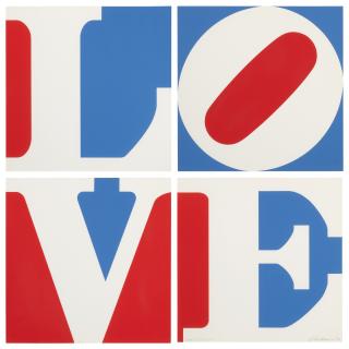 Robert Indiana - Four Panel Love (Sheehan 75)
