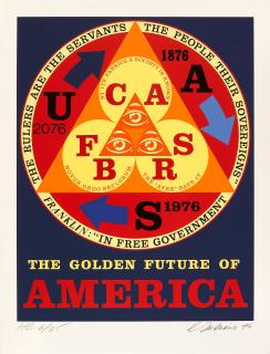 Robert Indiana - Golden Future of America, from American Portrait 1776-1976 Bicentennial Portfolio