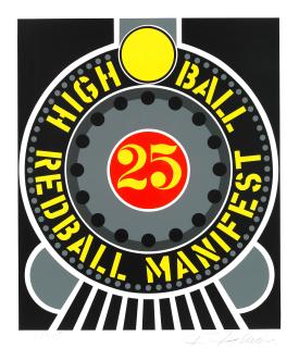 Robert Indiana - High Ball Red Ball Manifest, from \'The American Dream\'