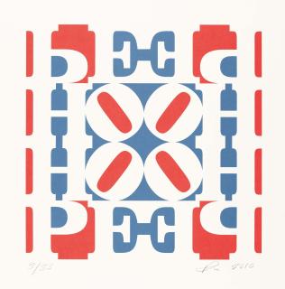 Robert Indiana - Hope wall (red, white and blue).