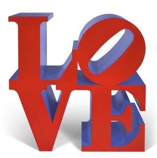 Robert Indiana - LOVE (Red Faces Violet Sides)