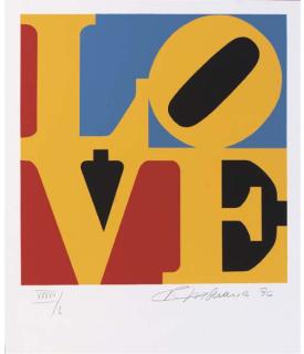 Robert Indiana - Love, two prints from the book of Love
