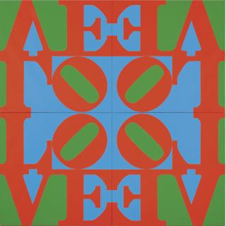 Robert Indiana - Love Wall (Red Green Blue)