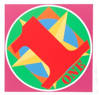 Robert Indiana - One, from \'The American Dream\'