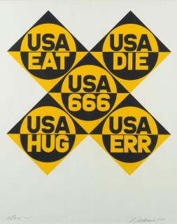 Robert Indiana - USA 666, from Decade portfolio, 1971