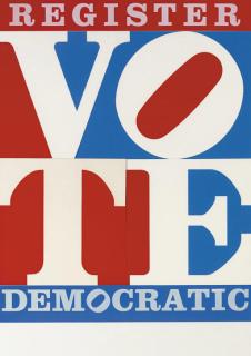 Robert Indiana - Vote (Register Democratic)