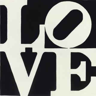 Robert Indiana - White On Black Love