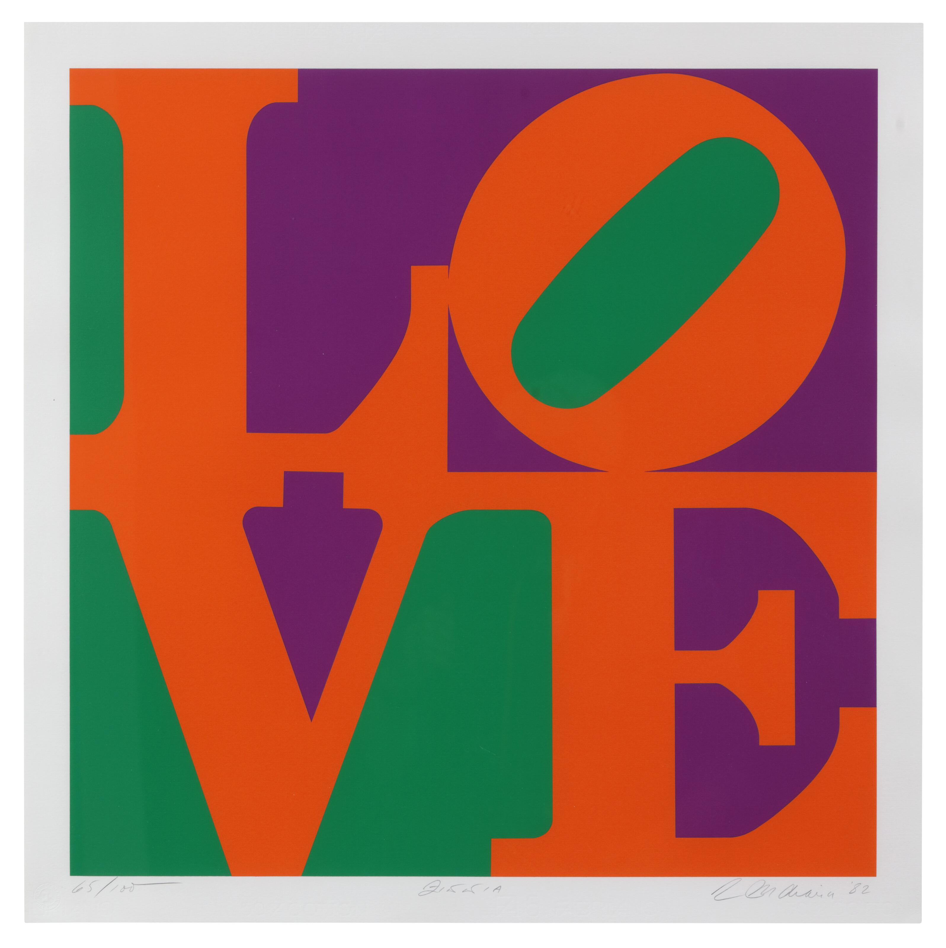 Robert Indiana - Zinnia, from A Garden of Love