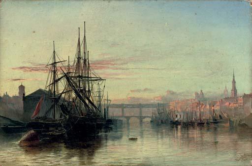 Robert Jobling - The River Tyne, Newcastle: Sunset