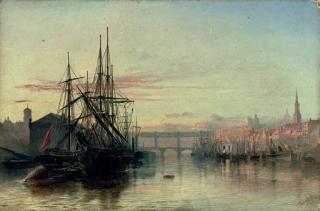 Robert Jobling - The River Tyne, Newcastle: Sunset