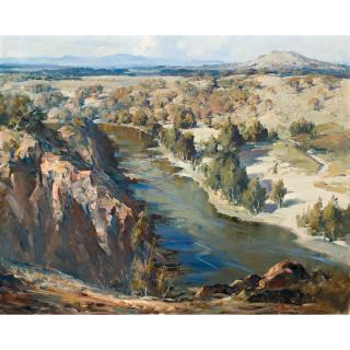 Robert Johnson - Australian The Murrumbidgee Near Canberra