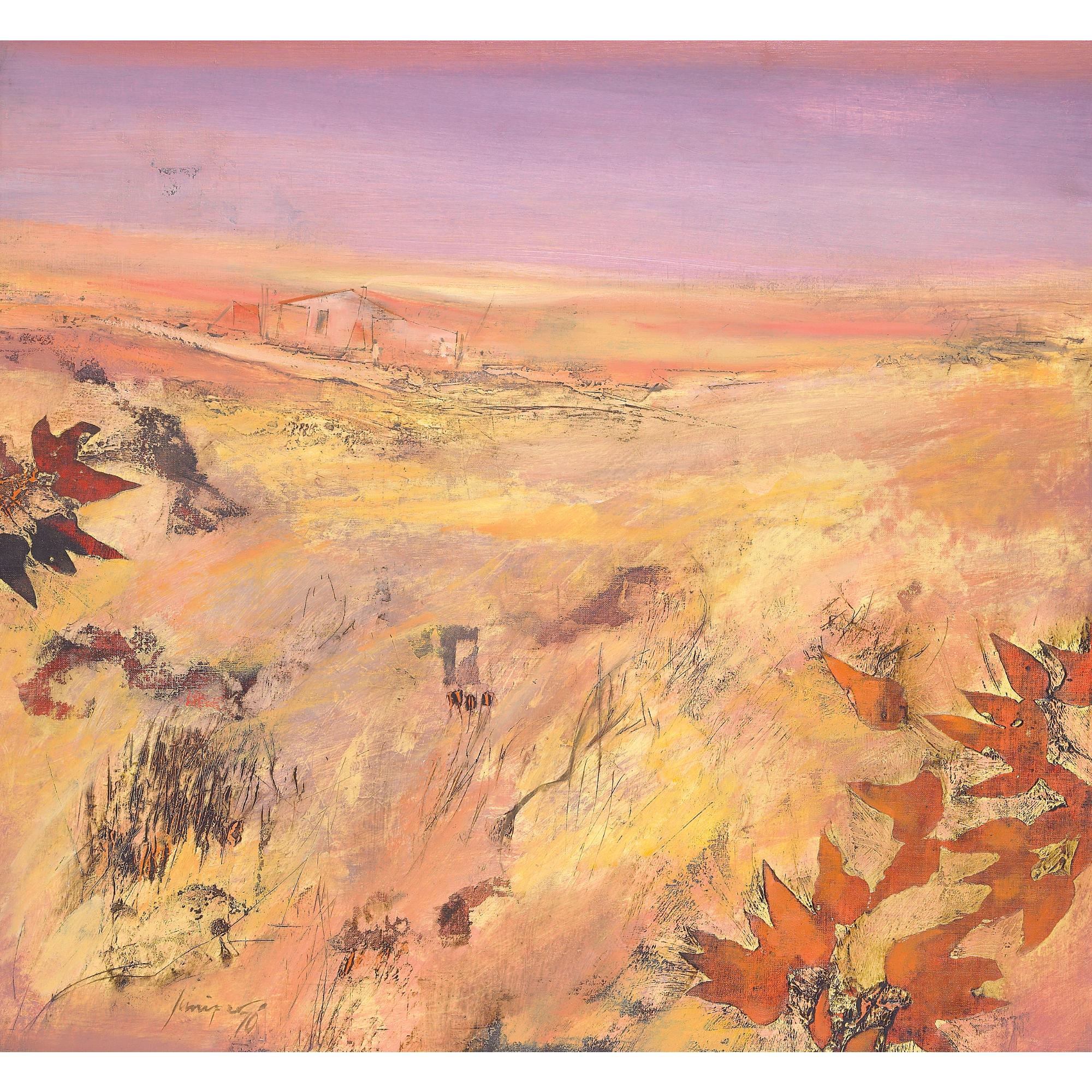 Robert Juniper - Australian landscape With Homestead