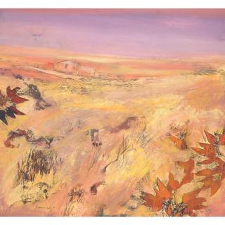 Robert Juniper - Australian landscape With Homestead