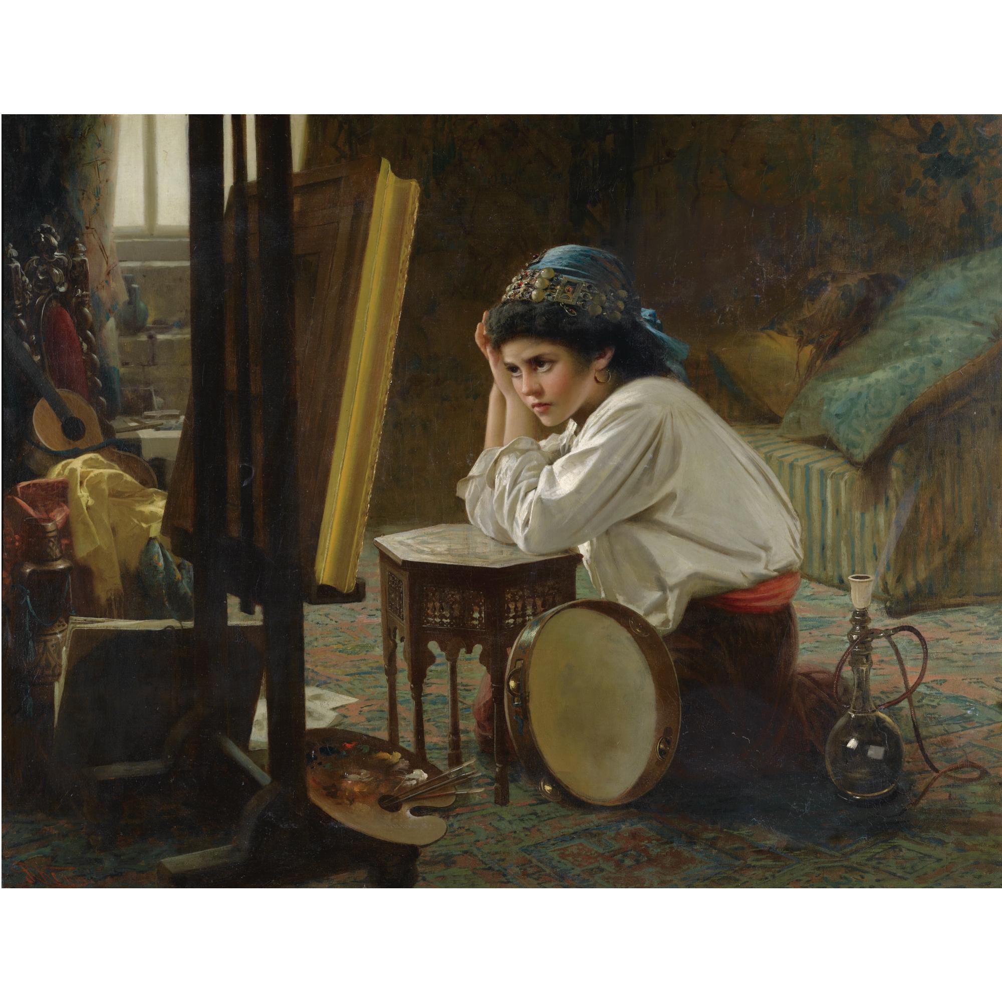 Robert Kemm - British admiring The Painting