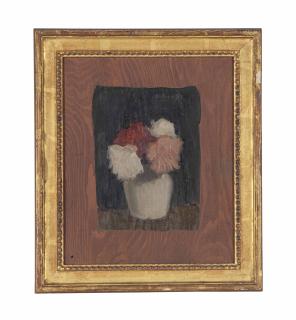 Robert Kulicke - Flowers In A Vase On A Red Background