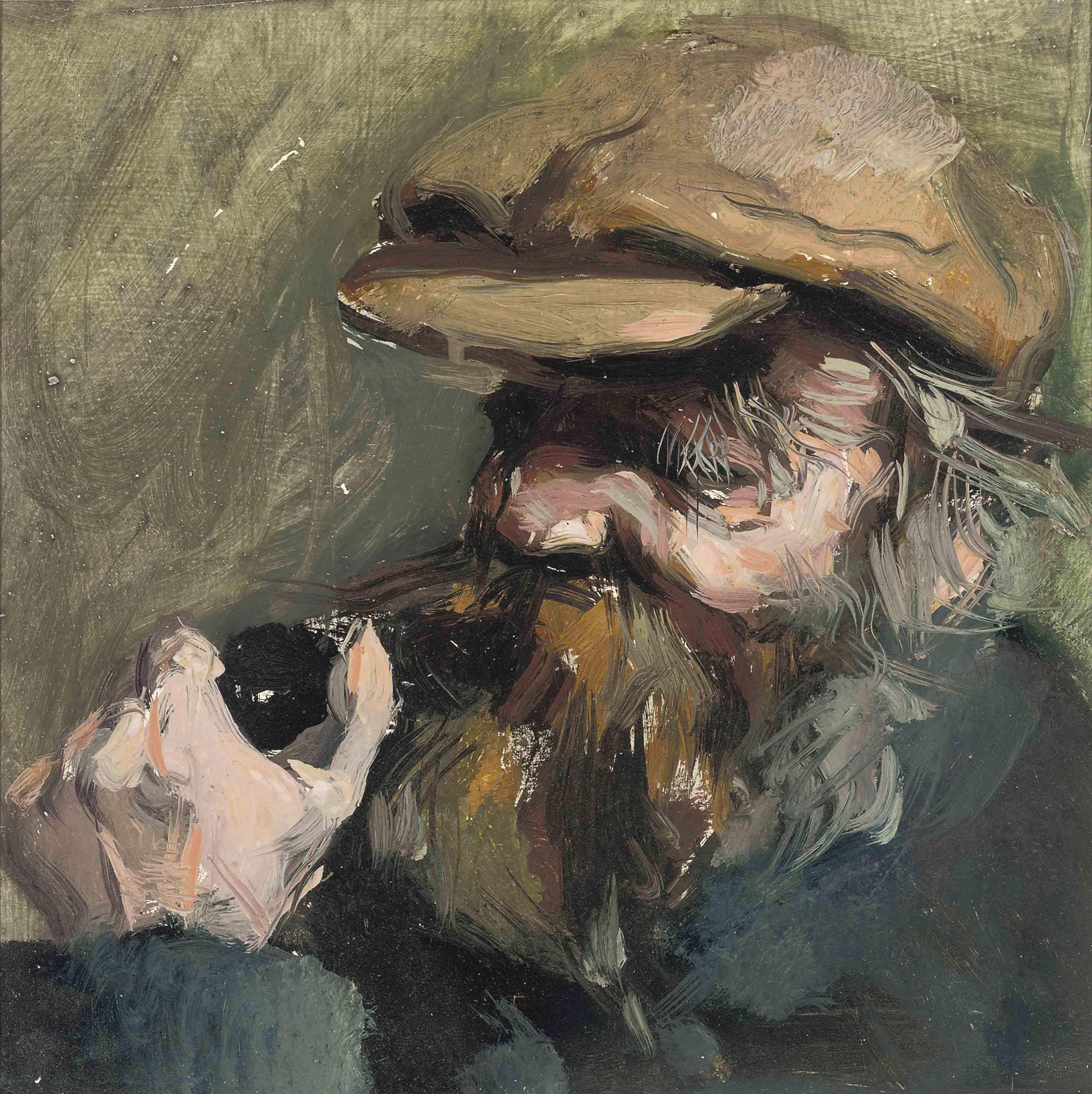 Robert Lenkiewicz - Diogenes smoking