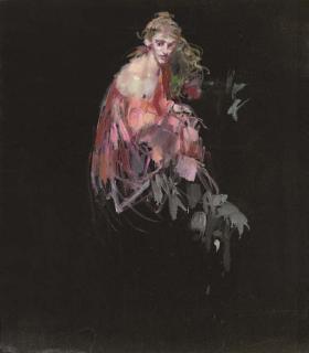 Robert Lenkiewicz - Girl on Stool