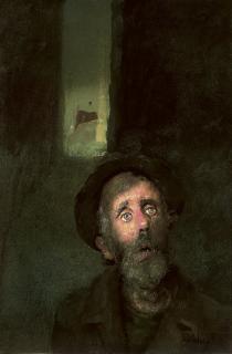 Robert Lenkiewicz - Portrait of a bearded man