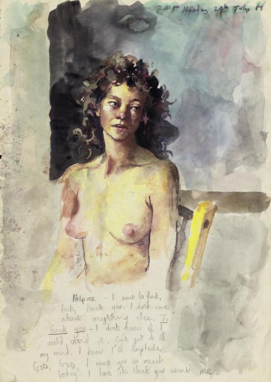 Robert Lenkiewicz - Seated nude