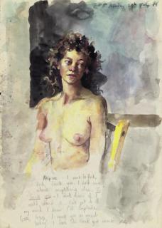 Robert Lenkiewicz - Seated nude