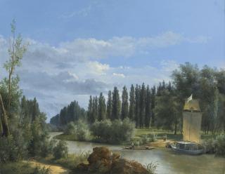 Robert Léopold Leprince - View Of The Park Of Château De Neuilly
