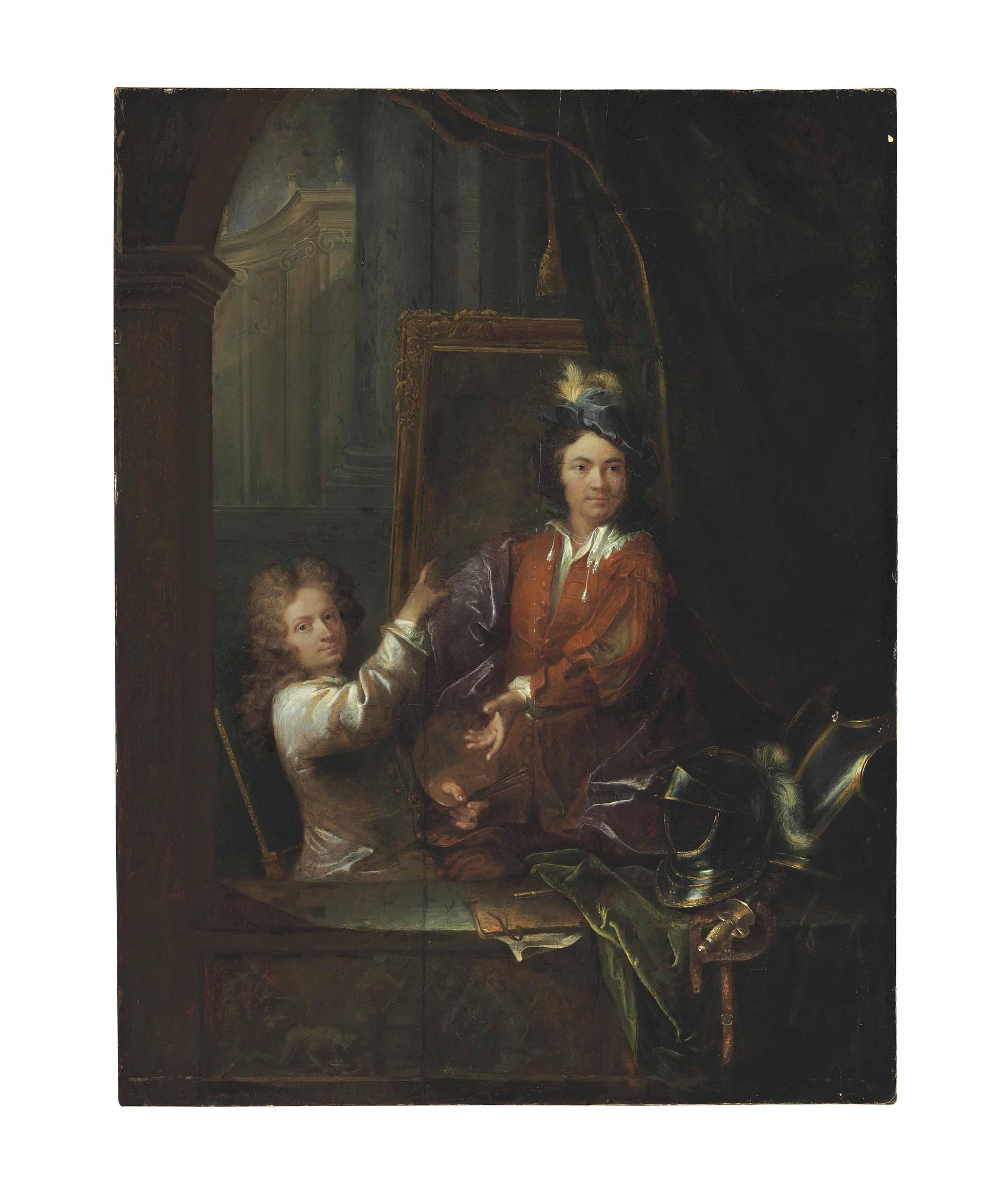 Robert Levrac-Tournières - Self-Portrait With Pierre De La Roche