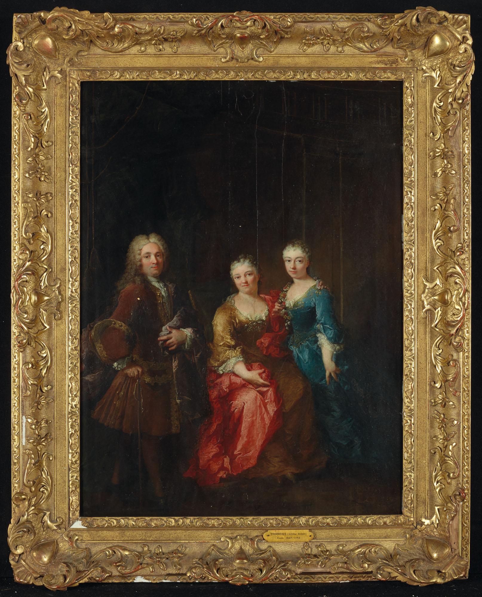 Robert Levrac-Tournières - Une famille dans un intérieur